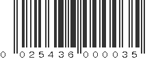 UPC 025436000035