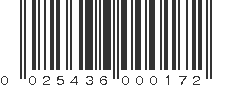 UPC 025436000172