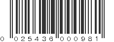 UPC 025436000981