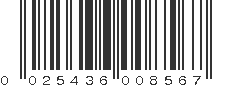 UPC 025436008567