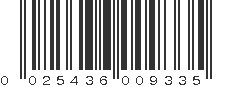 UPC 025436009335