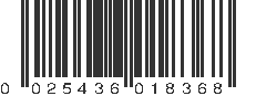 UPC 025436018368