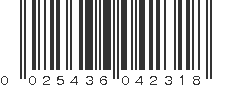 UPC 025436042318