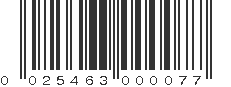 UPC 025463000077