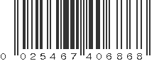 UPC 025467406868