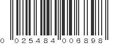 UPC 025484006898