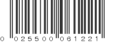 UPC 025500061221
