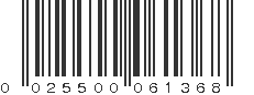 UPC 025500061368