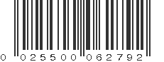 UPC 025500062792