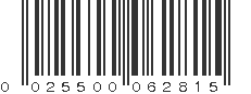 UPC 025500062815