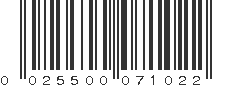 UPC 025500071022