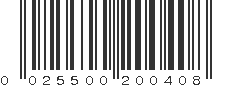 UPC 025500200408