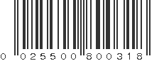 UPC 025500800318