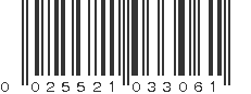 UPC 025521033061