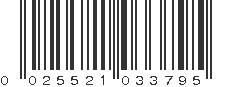 UPC 025521033795