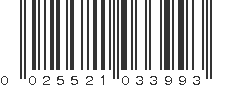 UPC 025521033993