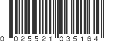 UPC 025521035164