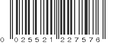 UPC 025521227576