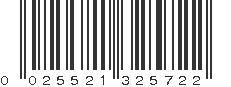 UPC 025521325722