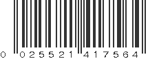 UPC 025521417564