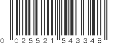 UPC 025521543348