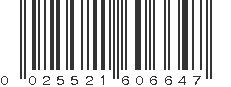 UPC 025521606647