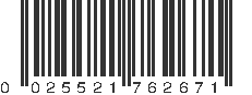 UPC 025521762671