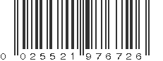 UPC 025521976726