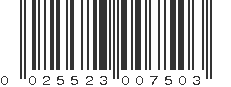 UPC 025523007503