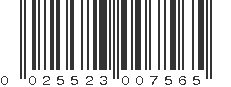 UPC 025523007565