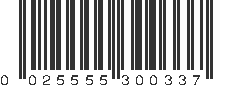 UPC 025555300337