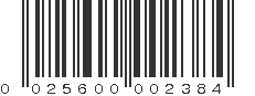 UPC 025600002384