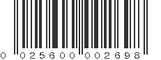 UPC 025600002698
