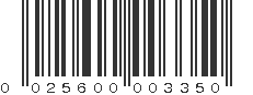 UPC 025600003350
