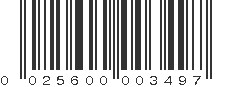 UPC 025600003497