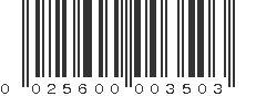 UPC 025600003503