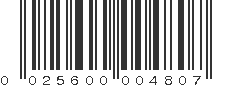 UPC 025600004807