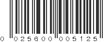 UPC 025600005125
