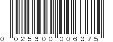 UPC 025600006375
