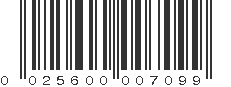 UPC 025600007099