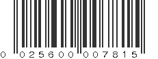 UPC 025600007815