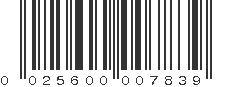 UPC 025600007839
