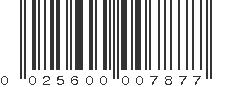 UPC 025600007877