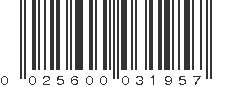 UPC 025600031957