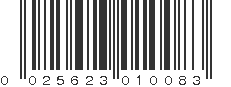 UPC 025623010083