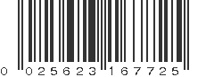 UPC 025623167725