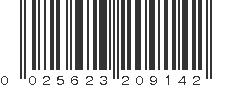 UPC 025623209142