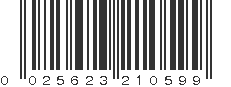 UPC 025623210599