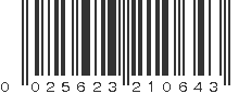 UPC 025623210643