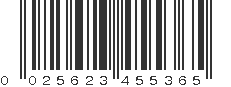 UPC 025623455365